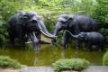 03-Life-sized-family-of-elephants-statues
